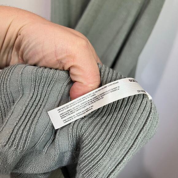 Daily Practice Anthropologie Ribbed Midi Dress Size S Sage Green Minimal Chic - Picture 7 of 12